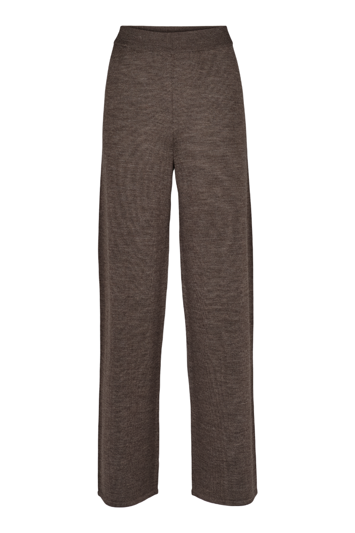 Basic Apparel Vera Wide Pants Pants 354 Brown Mel.